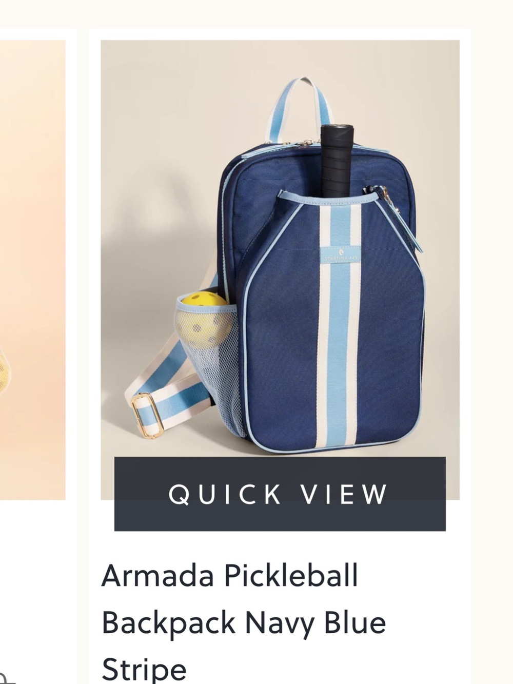 Spartina 449 Navy Blue Stripe Kids Backpack